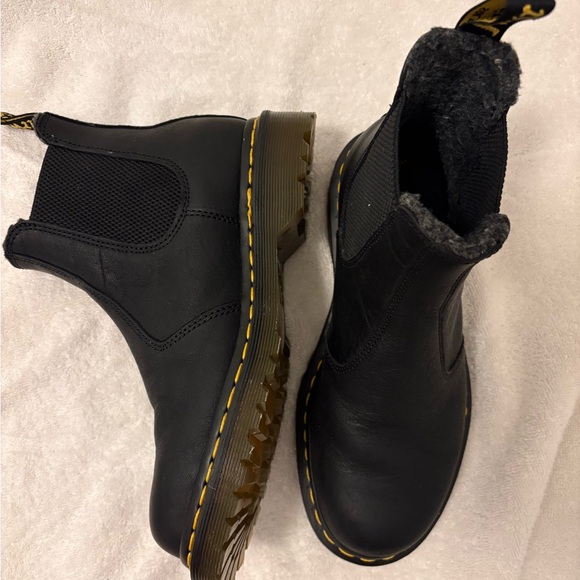 Dr. Martens Black Fleece-Lined Boots - Picture 6 of 9
